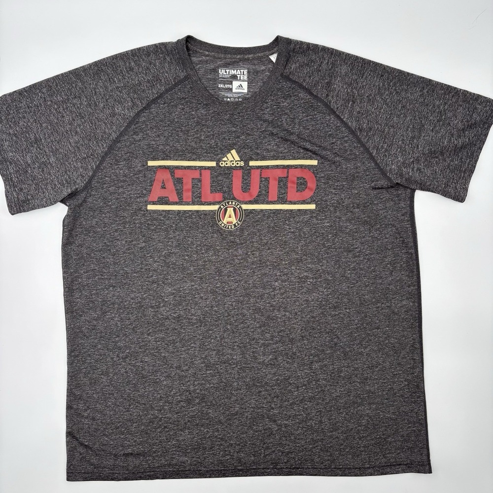 Adidas Atlanta United FC Shirt Mens 2XL Gray Ultimate Tee MLS Soccer Graphic‎